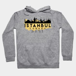 Istanbul Turkey Skyline Map Art Hoodie